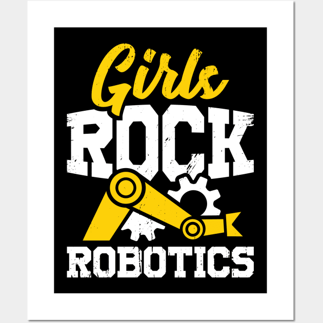 Robotics Engineering Girl Engineer Gift Wall Art by Dolde08